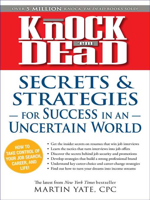 Title details for Secrets & Strategies in Uncertain World by Martin Yate - Wait list